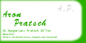 aron pratsch business card